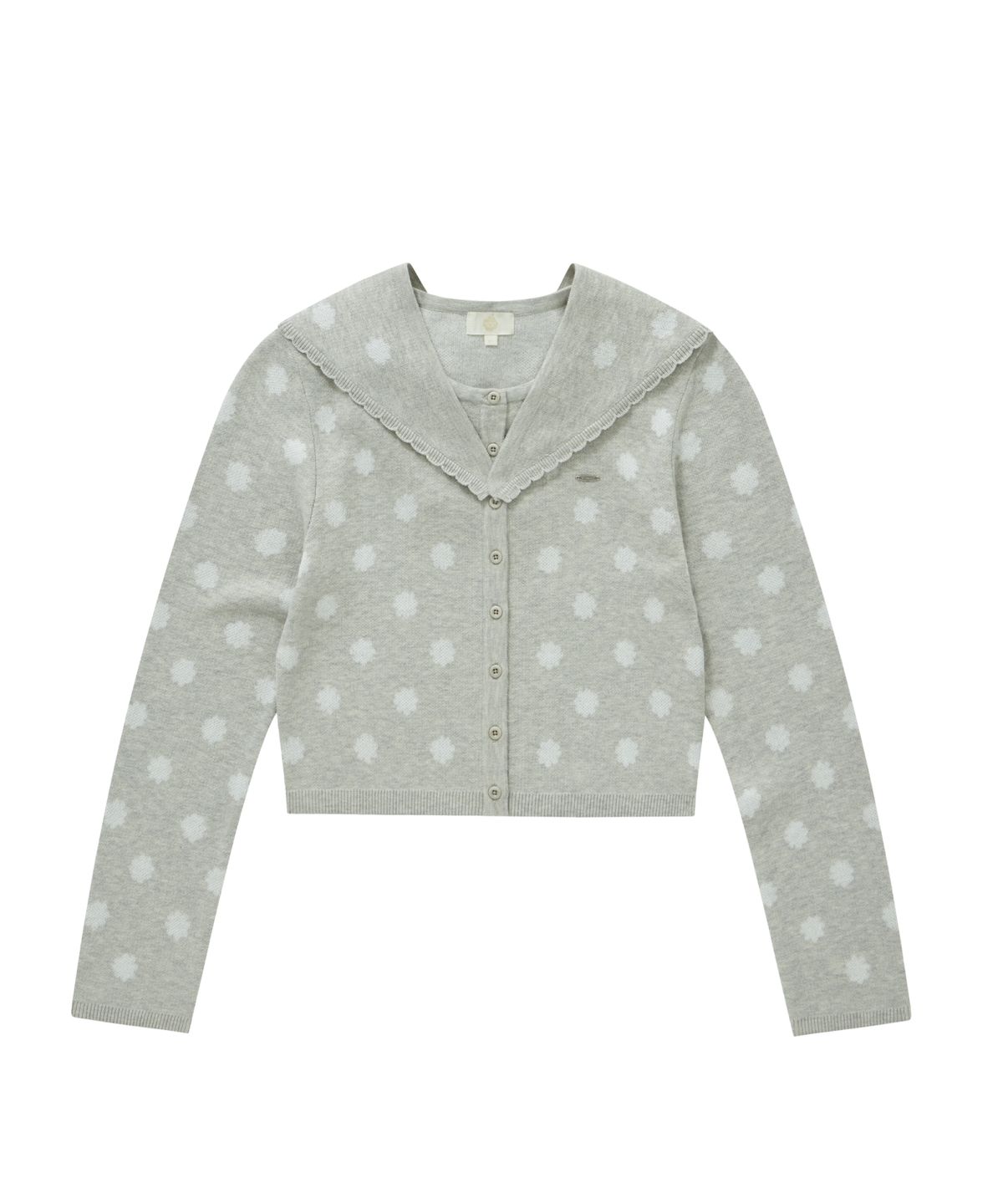 WOMEN DOT SCARF CARDIGAN