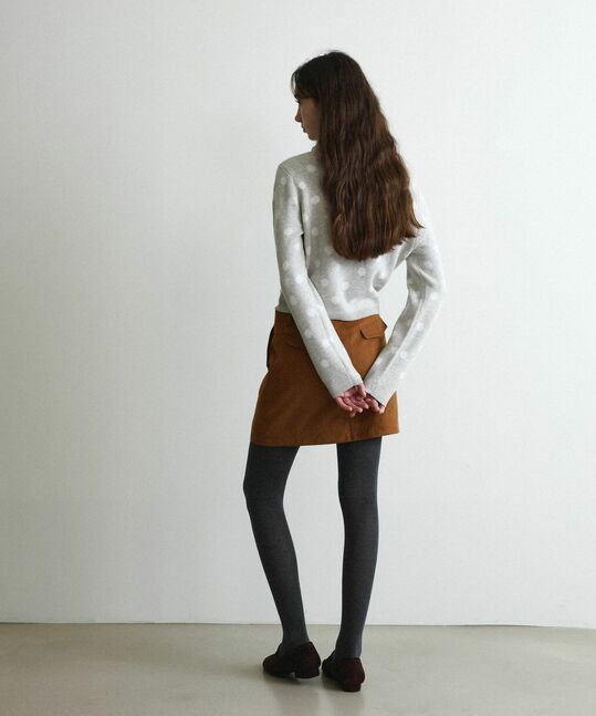 WOMEN DOT SCARF CARDIGAN