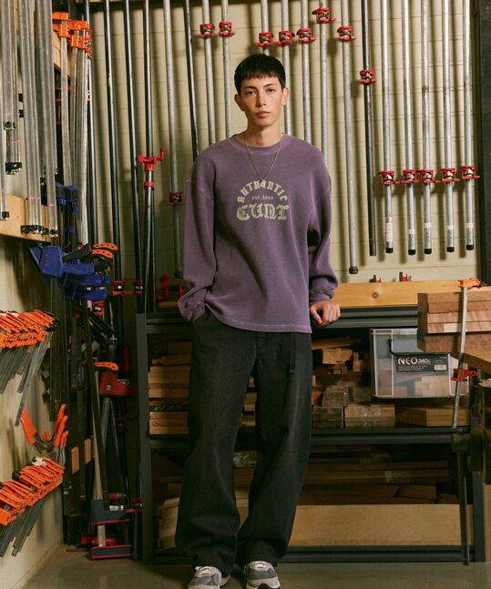 WAFFLE GRAPHIC LONG SLEEVE