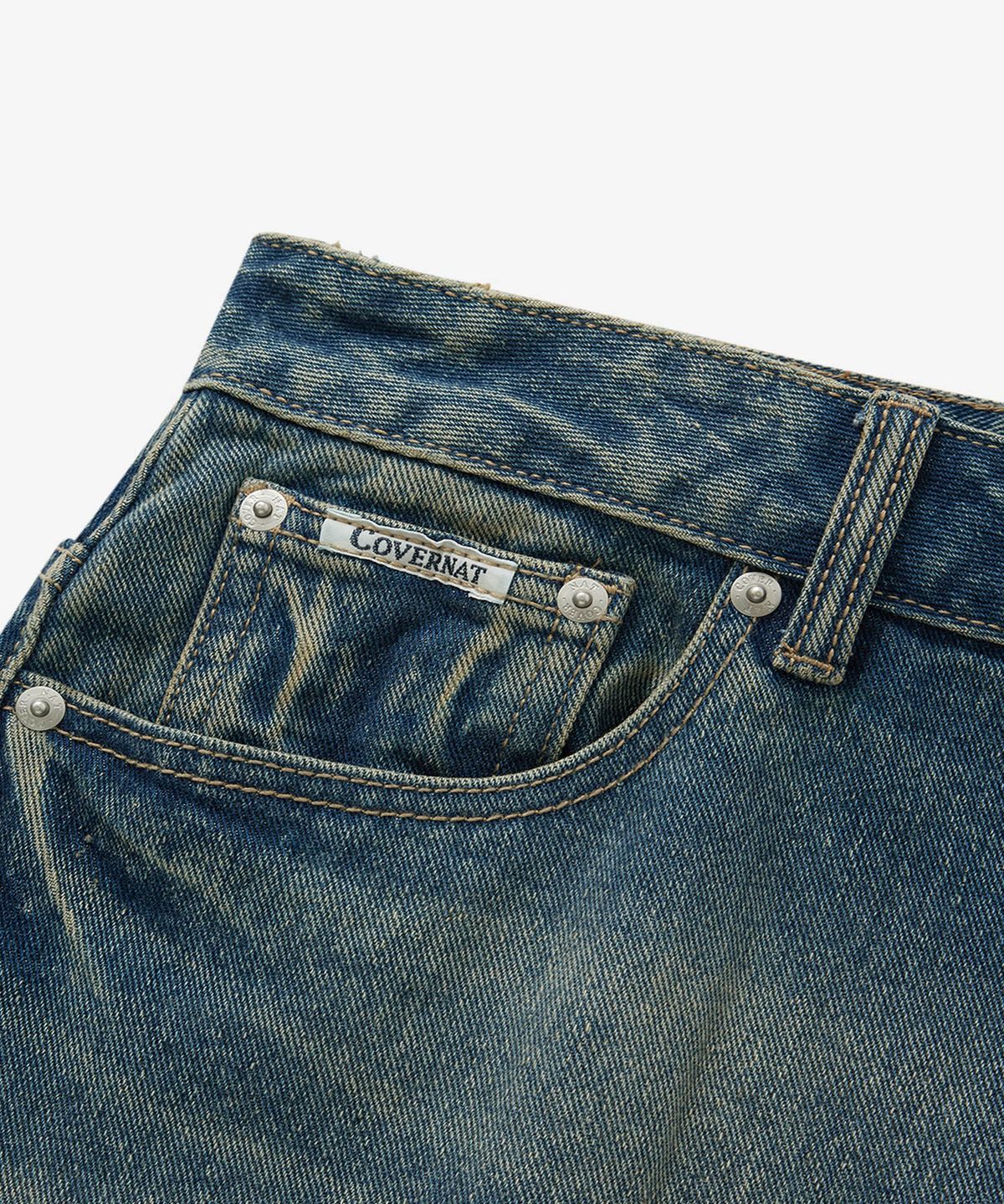 RING-SPUN WIDE DENIM PANTS