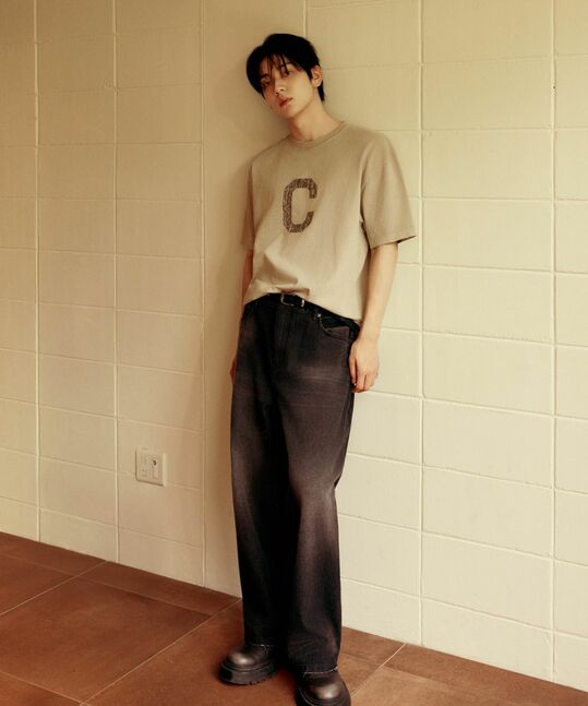 RING-SPUN WIDE DENIM PANTS