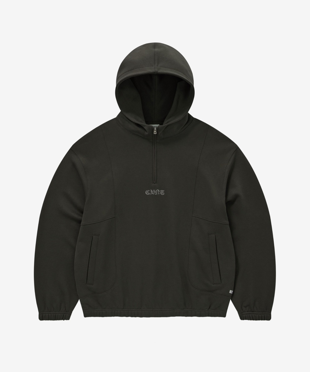 DIPLOMA CVNT CURVED HALF ZIP HOODIE