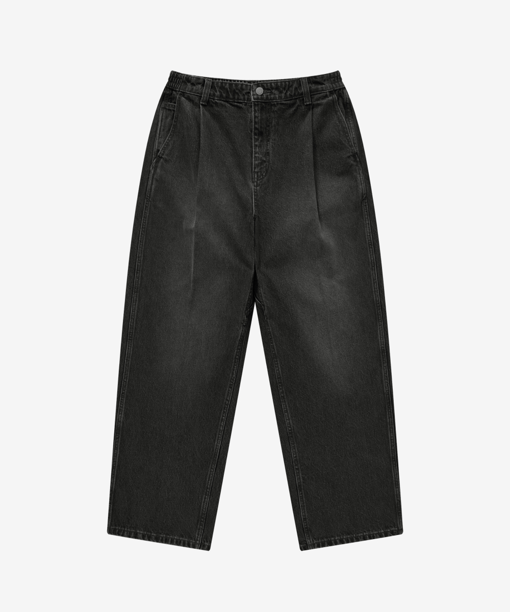 SEMI-WIDE DENIM EASY PANTS