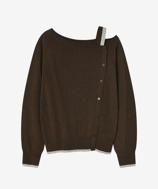 WOMEN OFF-SHOULDER KNIT