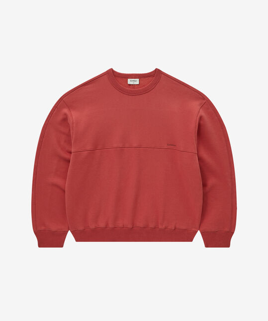 SMALL LOGO PANELED BRUSHED SWEATSHIRT