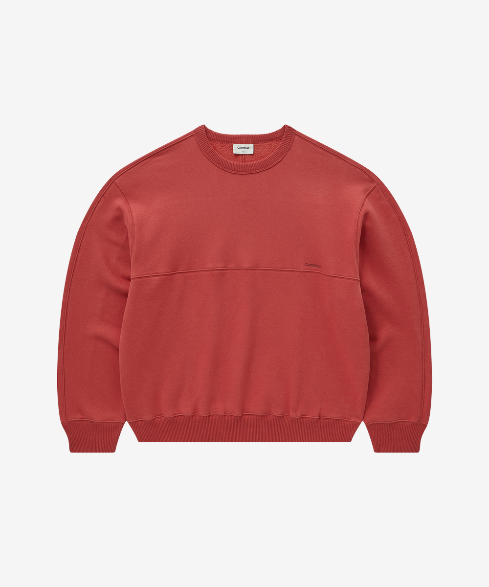 SMALL LOGO PANELED BRUSHED SWEATSHIRT