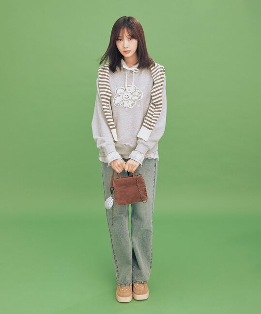 WOMEN'S SEMI-FLARED FIT DENIM PANTS
