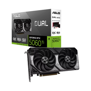 Asus Dual NVIDIA Geforce RTX 5060 Ti OC Edition 8GB GDDR7 Black