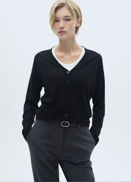 Mango outlet button knit cardigan 