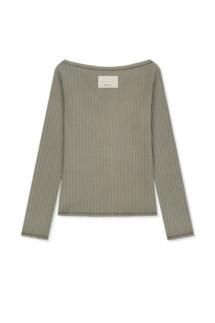 VINTAGE WASHED RIBBED SNAP TOP