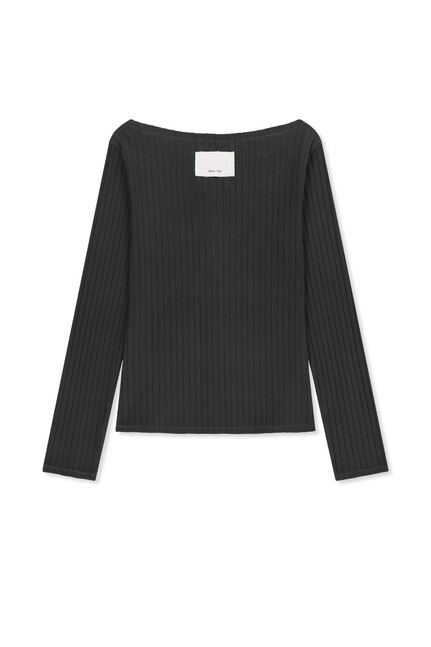 VINTAGE WASHED RIBBED SNAP TOP