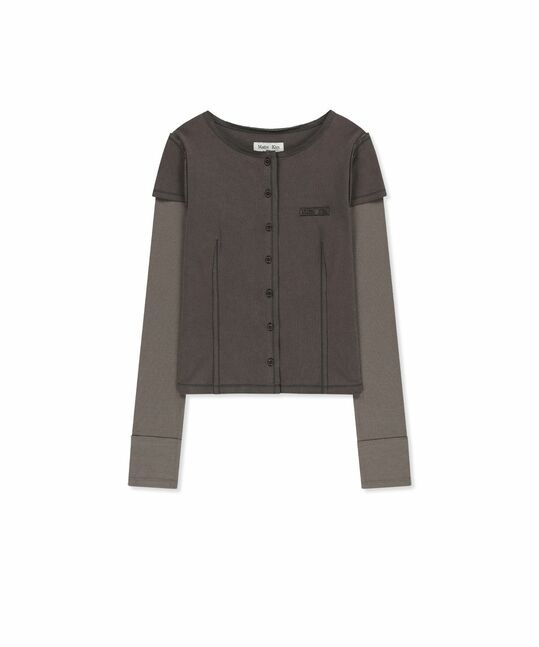 FADED COLOR BLOCK LAYERED BUTTON TOP