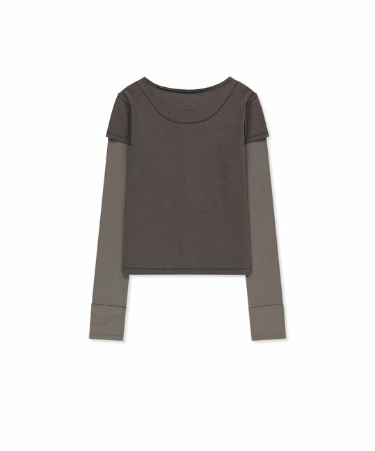 FADED COLOR BLOCK LAYERED BUTTON TOP
