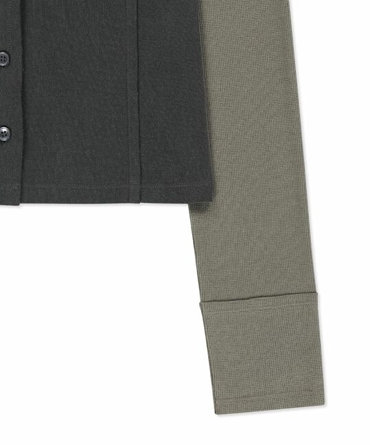 FADED COLOR BLOCK LAYERED BUTTON TOP