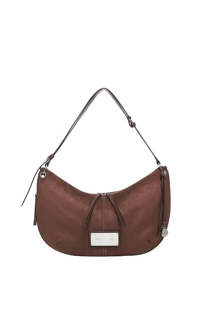 SUEDE ROUND HOBO BAG