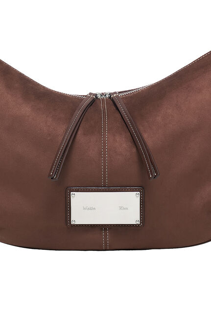 SUEDE ROUND HOBO BAG