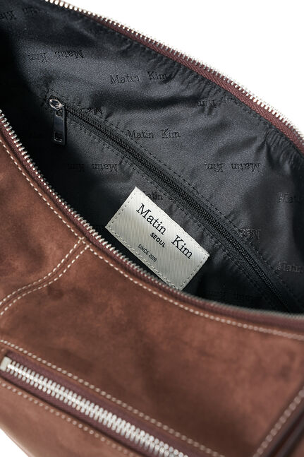 SUEDE ROUND HOBO BAG