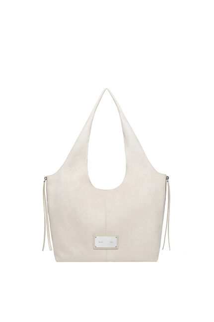SIDE ZIP SUEDE SHOULDER BAG