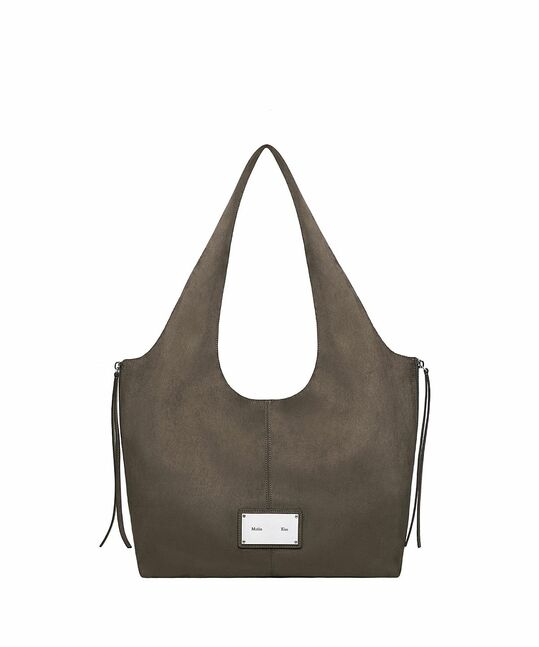 SIDE ZIP SUEDE SHOULDER BAG