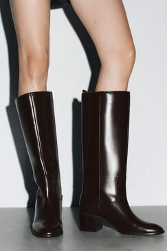 Zara leather boots 38 