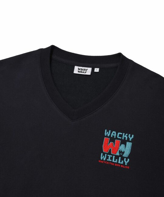 V-NECK SWEATSHIRT