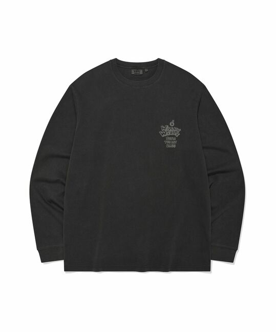 PIGMENT DYED BACK GRAPHIC LONG SLEEVE T-SHIRT