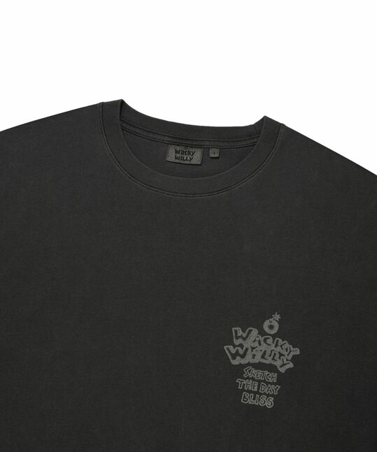 PIGMENT DYED BACK GRAPHIC LONG SLEEVE T-SHIRT