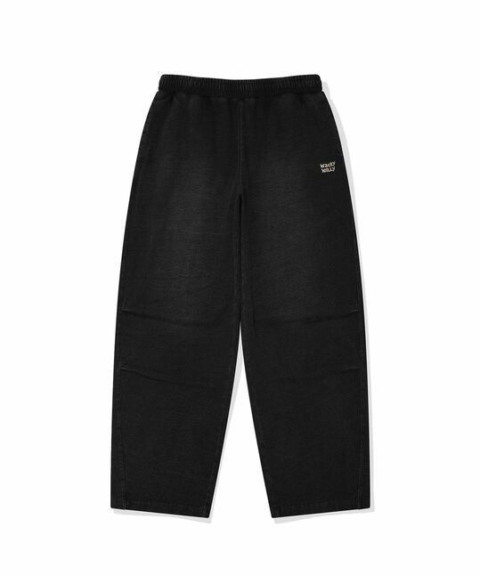 WIDE DENIM-LIKE SWEATPANTS