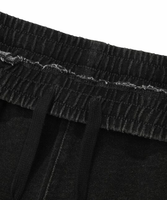 WIDE DENIM-LIKE SWEATPANTS