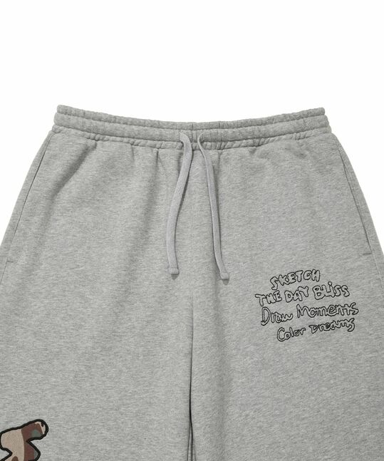 CAMO APPLIQUE BALLOON FIT SWEAT PANTS