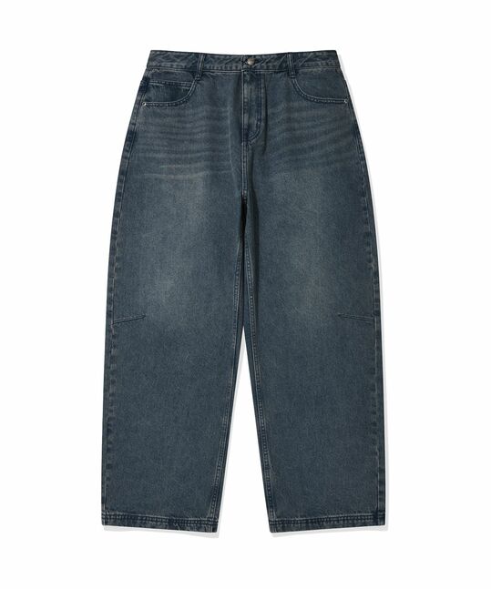 CURVED DENIM PANTS