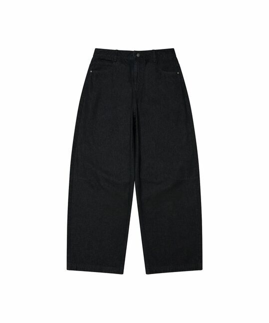 CURVED DENIM PANTS