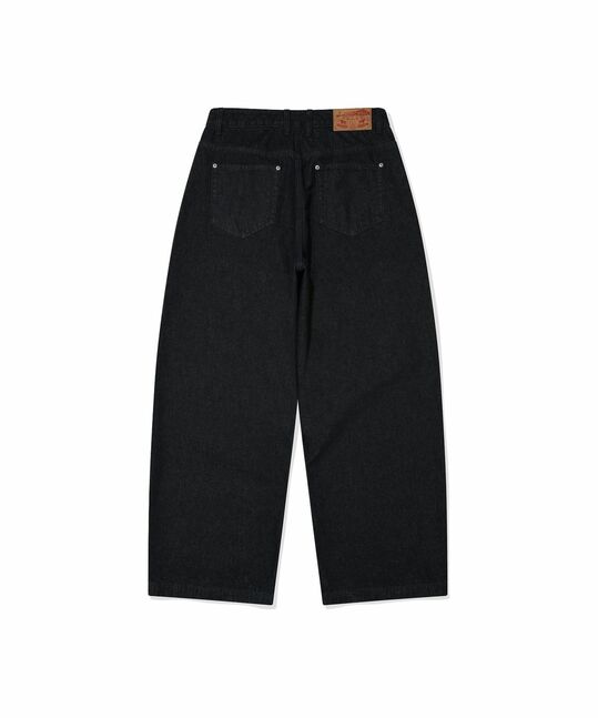 CURVED DENIM PANTS