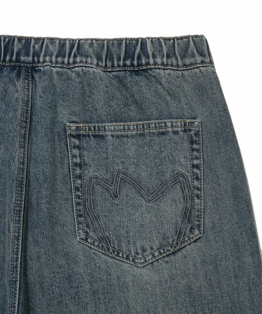 BRUSHED PARACHUTE DENIM PANTS