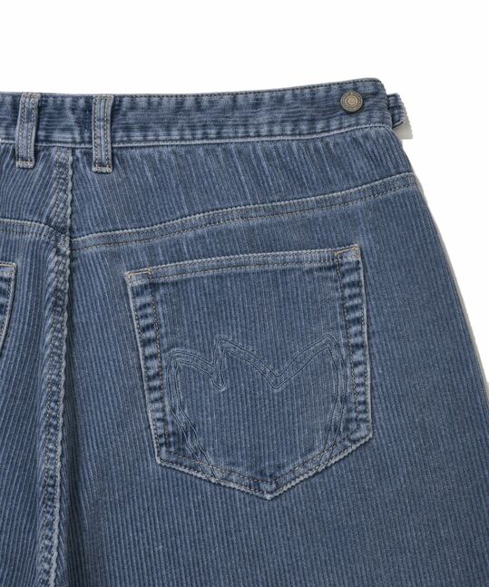 WASHED CORDUROY WIDE BANDING PANTS