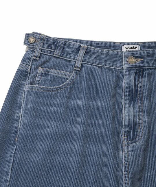 WASHED CORDUROY WIDE BANDING PANTS