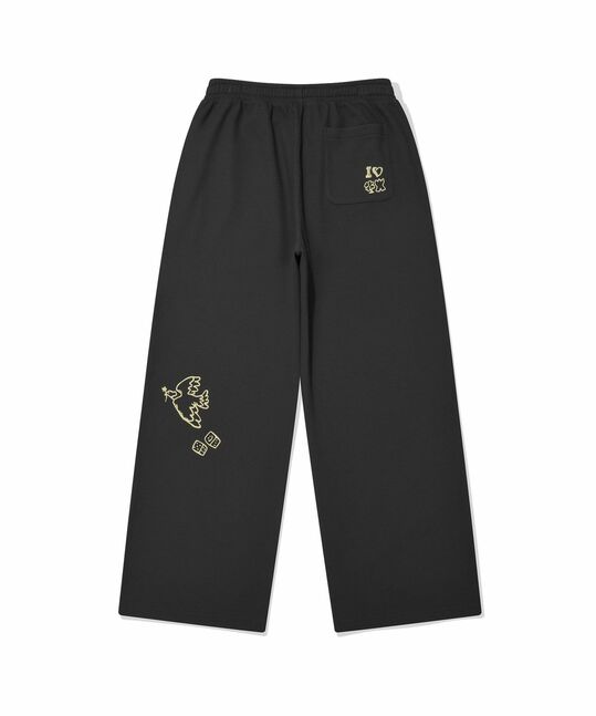 MULTI GRAHPICV WIDE WAFFLE SWEATPANTS