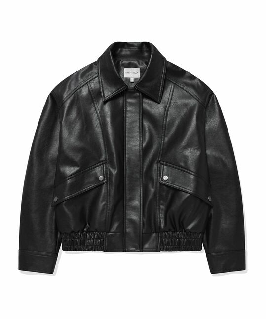 WOMEN'S LEATHER BLOUSON JACKET