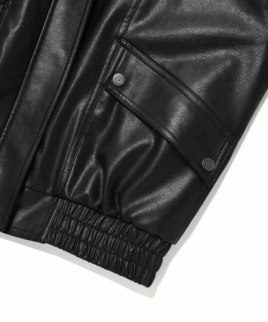 WOMEN'S LEATHER BLOUSON JACKET