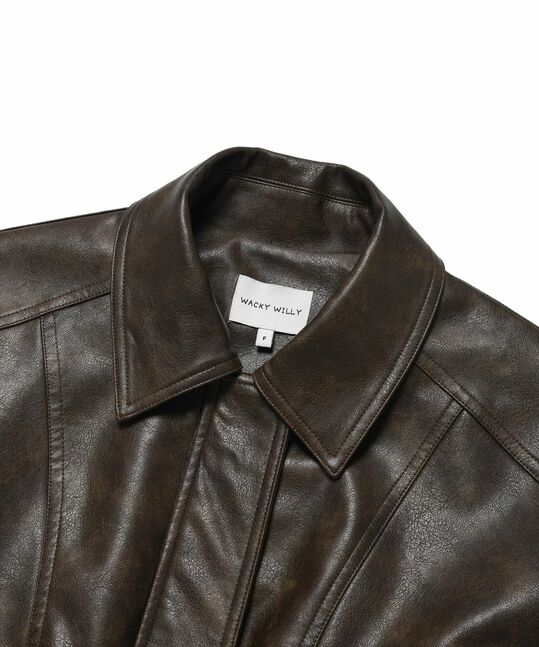 WOMEN'S LEATHER BLOUSON JACKET