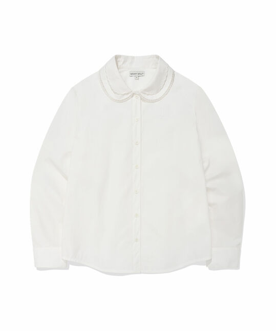 ROUND COLLAR SOLID SHIRT