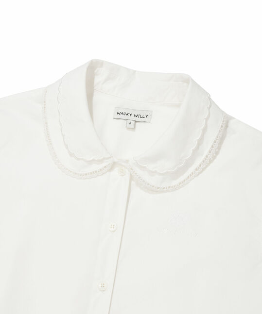 ROUND COLLAR SOLID SHIRT