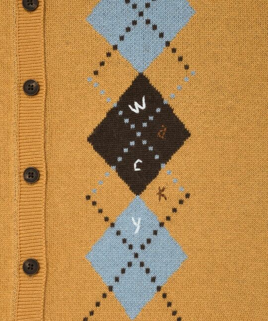 ARGYLE PATTERN CARDIGAN
