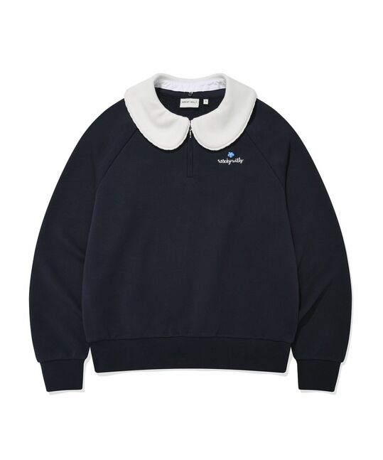 ROUND COLLAR HALF-ZIP UP (SET UP)