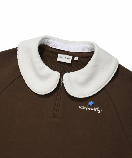 ROUND COLLAR HALF-ZIP UP (SET UP)