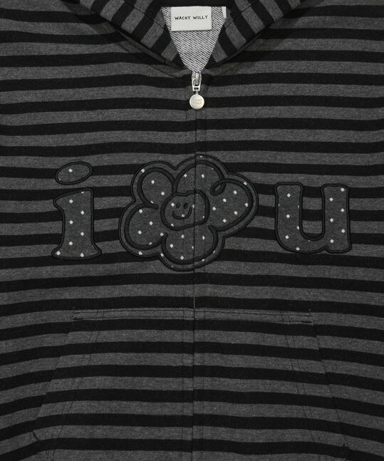 STRIPE HOOD ZIP-UP