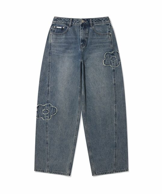 CURVED FIT DENIM PANTS