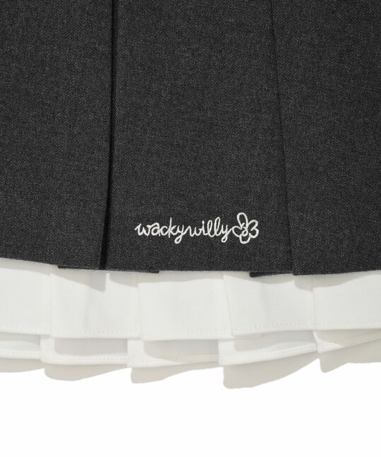 MINI PLEATED SKIRT - CHECK/SOLID