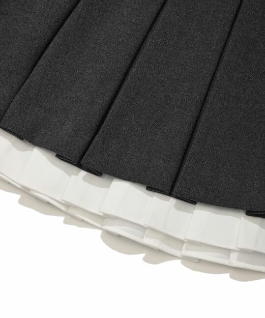 MINI PLEATED SKIRT - CHECK/SOLID