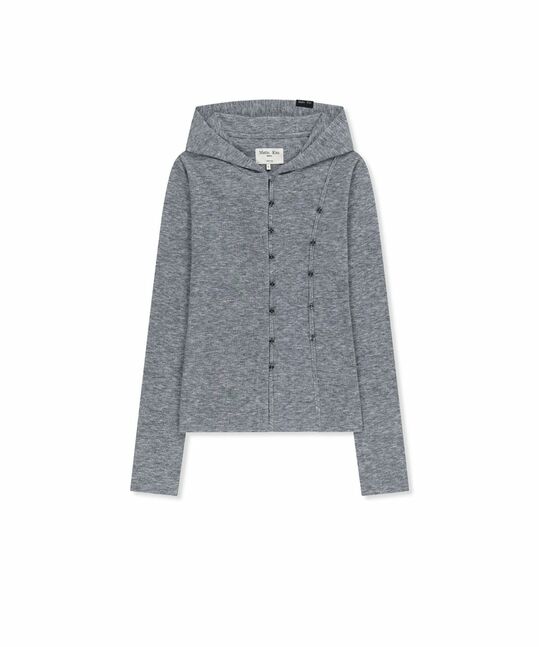 DOUBLE LAYER BUTTON HOOD TOP